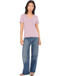 Short Sleeve V-Neck Knit Tee