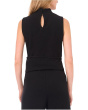 Mock Neck Sleeveless Top with Tie