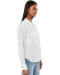 Long Sleeve Button Front Shirt with High Low Hem