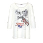 Shirt m. Pailletten, offwhite
