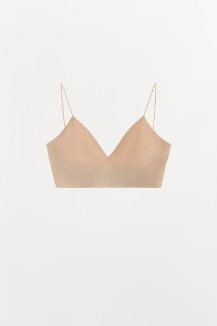 Zara БЕЗШОВНЫЙ ТРЕУГОЛЬНЫЙ БЮСТГАЛЬТЕР БЕЗ БРЕТЕЛЕК 520680027-613-10