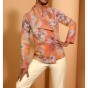 Cr_ation L Пиджак из замши с искусственным принтом, красно-коричневый песочный