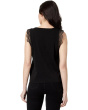 Sleeveless Blouse with Trim