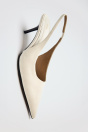 Zara ТУФЛИ-ЛОДОЧКИ SLINGBACK С КАБЛУКОМ, покрытым трещинами.