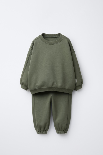 Zara Спортивный КОСТЮМ БАЗОВАЯ ТОЛСТОВКА И ДЖОГГЕР С БИРКОЙ 495680569-500-18