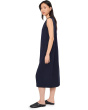 Petite Pima Cotton Stretch Jersey Crew Neck Dress
