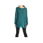 Pullover m. Chiffon, petrol