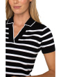 Short Sleeve Collared Sweater Top