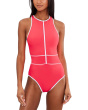 Sport Mode Shannon High Neck Zip One-Piece