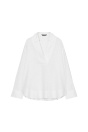 Zara ЛЬНЯНАЯ БЛУЗКА-ПОЛО С ВОРОТНИКОМ 498841361-250-1