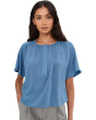 Short Sleeve Front Shirring Blouse