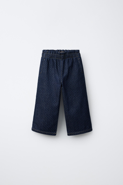 Zara ДЖИНСЫ В горошек С ШИРОКИМИ ШТАНИНАМИ 499630845-407-18