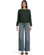 Elastic Hem Dolman Boatneck