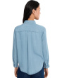 Petite Long Sleeve Denim Shirt With Pockets