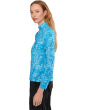 Bubbles Print Long Sleeve Sunsense 1/4 Zip Top