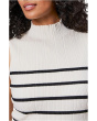 Ribbed Funnel Neck Top
