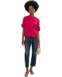 Flounce Elbow Bow Sleeve Top