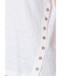Upper Deck - Short Sleeve Tee with Assymetrical Side Button Detail