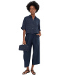 Petite Linen Gauze Strata Classic Collar Shirt