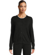 Modal Knits - Button Front Cardigan with Double Layer Neck Detail