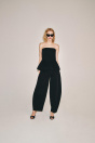 Zara Топ ZW COLLECTION черного цвета С ОТКРЫТЫМИ плечами