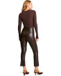Faux Leather Cropped Flare