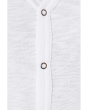 Ribbed Slub Snap V-Neck