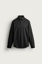 Zara РУБАШКА С ТЕКСТУРОЙ В ОБЫЧНОМ черном ЦВЕТЕ