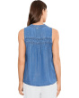 Chambray O'lei Sleeveless Ruffle Top