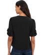 Flounce Elbow Bow Sleeve Top