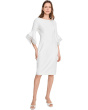 Knit Crepe Tiered Sleeve Dress