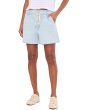 5" Mid-Rise Tie Front Denim Shorts with Pleats