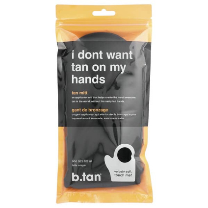 b.tan, I Dont Want Tan on My Hands, коричневые рукавицы, черные, 1 шт.