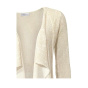 Longstrickjacke, ecru-goldfarben