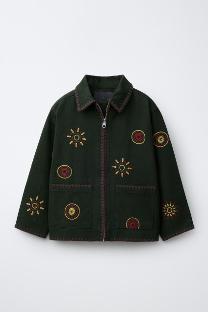 Zara КУРТКА С КОНТРАСТНОЙ ВЫШИВКОЙ 502856690-527-7