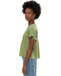 Flutter Sleeve Woven To Knit Top with Embroidery