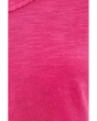 3/4 Sleeve V-Neck Curved Hem Tee Shirt