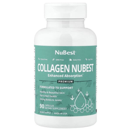 NuBest, Collagen Nubest, коллаген для улучшенного усвоения, 90 капсул (500 мг в 1 капсуле)