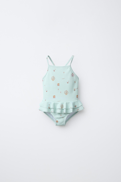 Zara 1-6 ЛЕТ/ КУПАЛЬНИК С ЦИРКОВЫМИ ВОЛАНАМИ 526731453-982-12