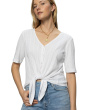 Pointelle Tie Tee