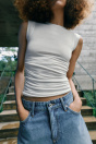 Zara ТОП С БОКОВЫМИ СБОРКАМИ 515180969-251-2