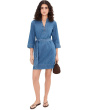 Denim 3/4 Sleeve Short Dress