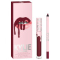 Kylie Jenner Cosmetics Блеск для губ матовый набор для губ 504 Холлиберри - матовая жидкая помада 3 мл + подводка для губ 1,1 гр. - 1 шт.