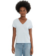 Short Sleeve Back Seam V-Neck