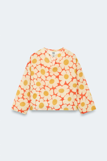 Zara 2-14 ЛЕТ/ РУБАШКА С ЦВЕТОЧНЫМ ПРИНТОМ ОГРАНИЧЕННОЙ СЕРИИ 545496580-020-30