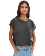 Short Dolman Sleeve Step Hem Tee