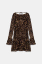 Zara ПЛАТЬЕ ИЗ ТЮЛЯ С ЛЕОПАРДОВЫМ принтом В ВИДЕ ЖИВОТНЫХ
