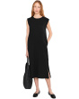 Cap Sleeve Column Dress with Side Slits