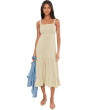 Taj Hemp Tiered Midi Sleeveless Dress