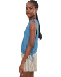 Denim Cinched Shell Top